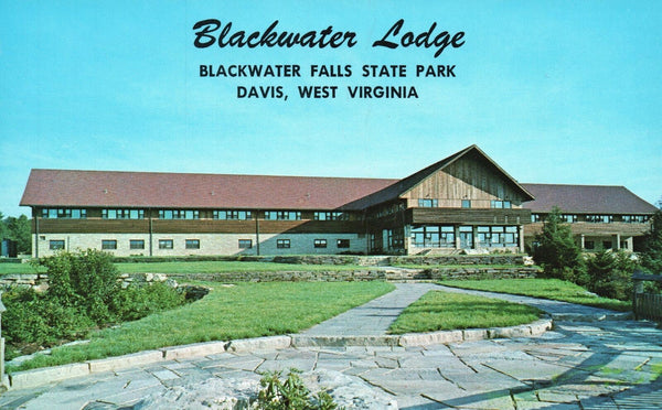 Vintage Postcard Blackwater Mountain Lodge Falls State Park Davis West Virginia